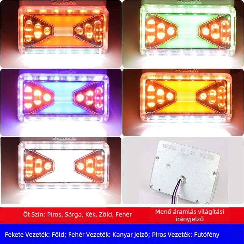 Kamion oldalsó LED fény, 12V/24V, 10W, PC ház, nagy teherautókhoz és félpótkocsikhoz