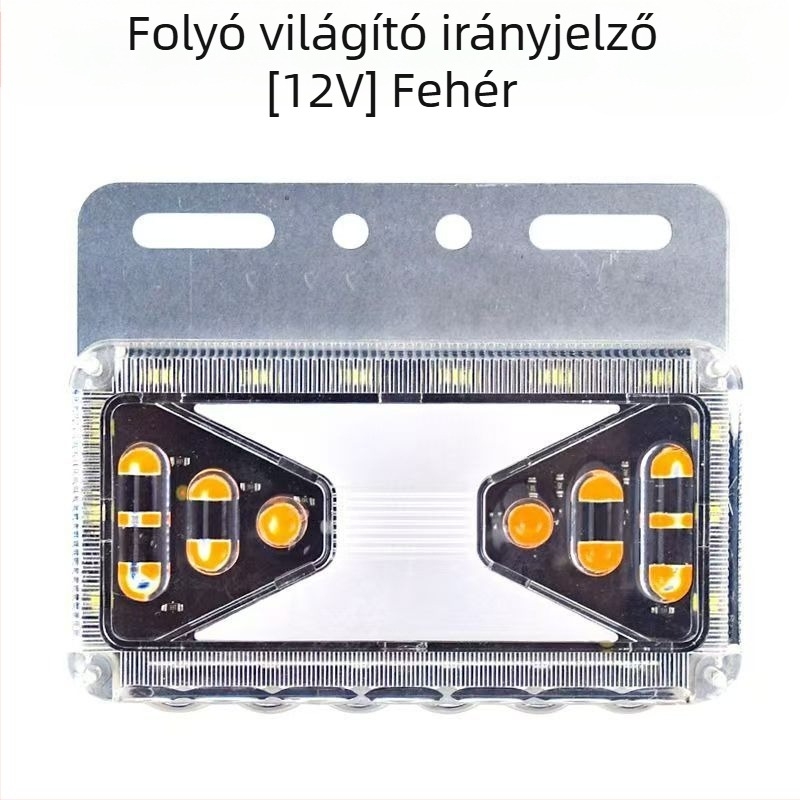 Kamion oldalsó LED fény, 12V/24V, 10W, PC ház, nagy teherautókhoz és félpótkocsikhoz