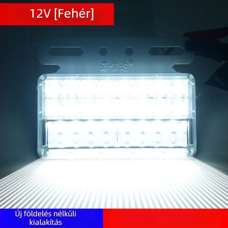 Teherautó-tráler oldalsó LED világítás, 12/24V, IP68 vízálló, kétsoros LED világítás, PC ház, élettartam 50 000 óra
