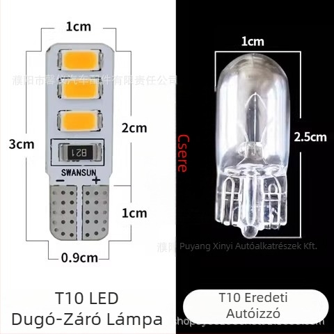 24V-os LED teherautó jelző- és rendszámvilág, plug-in, PC műanyag ház, univerzális