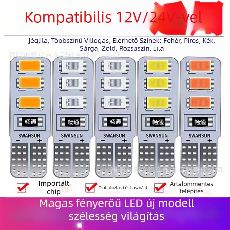 24V-os LED teherautó jelző- és rendszámvilág, plug-in, PC műanyag ház, univerzális