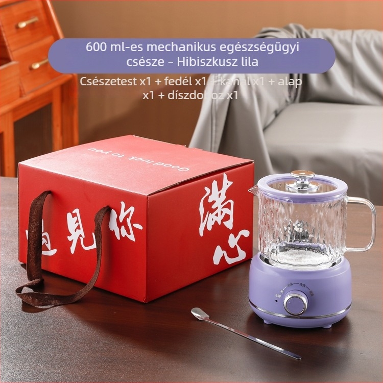 Kels JJ-20360B Egyszemélyes üveges teáskanna — kompakt elektromos teáskanna, 1 L, 360 W, tealevelek lefolyásával