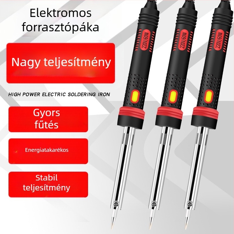 MMHJ Elektromos forrasztó, 80–300W, 220V, lapos hegy, műanyag fogantyú, ólommentes csúcs