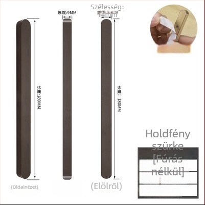 Csúszóajtó fogantyú - önhúzós, fúrás nélküli, alumínium, anodizált felülettel, modell: kis arany rúd fogantyú