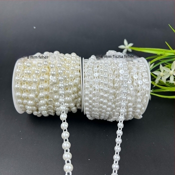 Félig kör alakú mesterséges gyöngyök, ABS műanyag, elektroplakált felületű díszítő kiegészítő ruházathoz