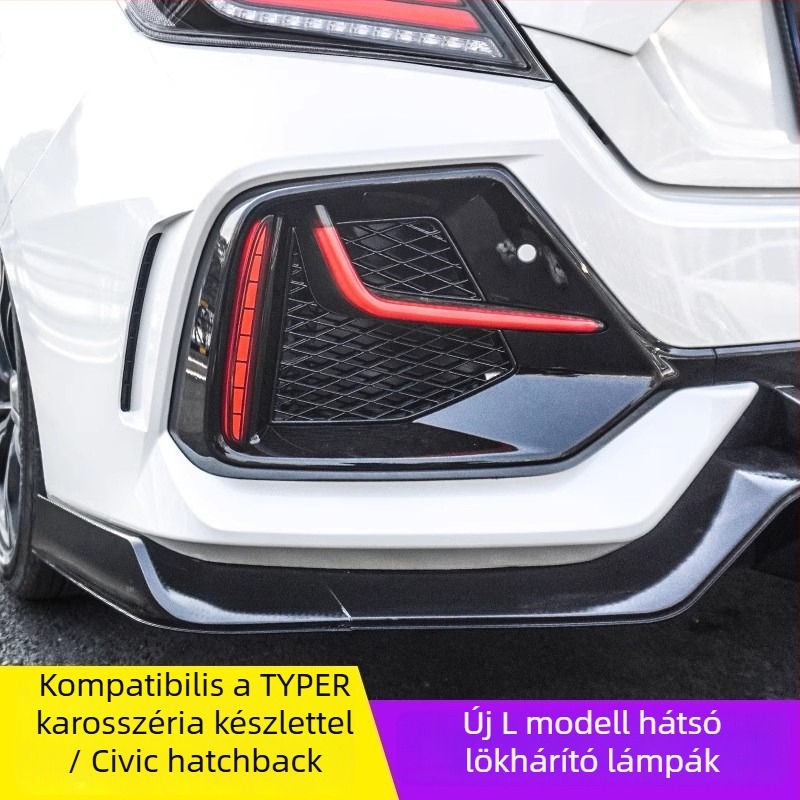 LED L-alakú nappali fények Civic hatchback tizedik generációhoz, 24W, TYPY márka