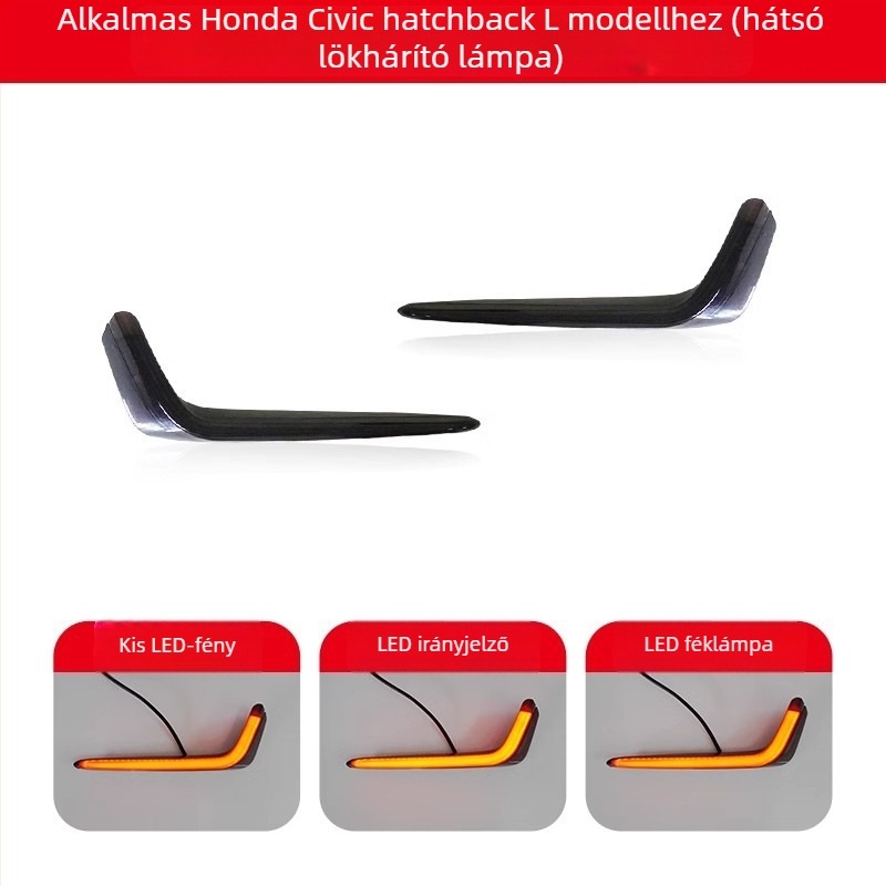 LED L-alakú nappali fények Civic hatchback tizedik generációhoz, 24W, TYPY márka
