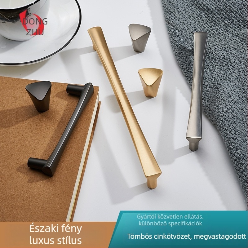 Cinkötvözet fogantyú szekrényhez, modell 2101, gardróbhoz, modern egyszerű stílus