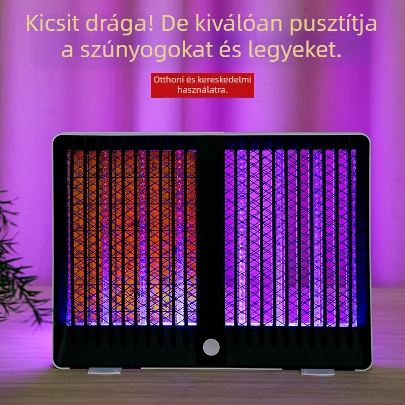 Beépített akkumulátoros elektromos szúnyogirtó lámpa, hordozható szúnyog- és légyirtó, otthoni és kereskedelmi használatra (31–40 m²)