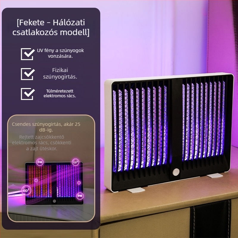 Beépített akkumulátoros elektromos szúnyogirtó lámpa, hordozható szúnyog- és légyirtó, otthoni és kereskedelmi használatra (31–40 m²)