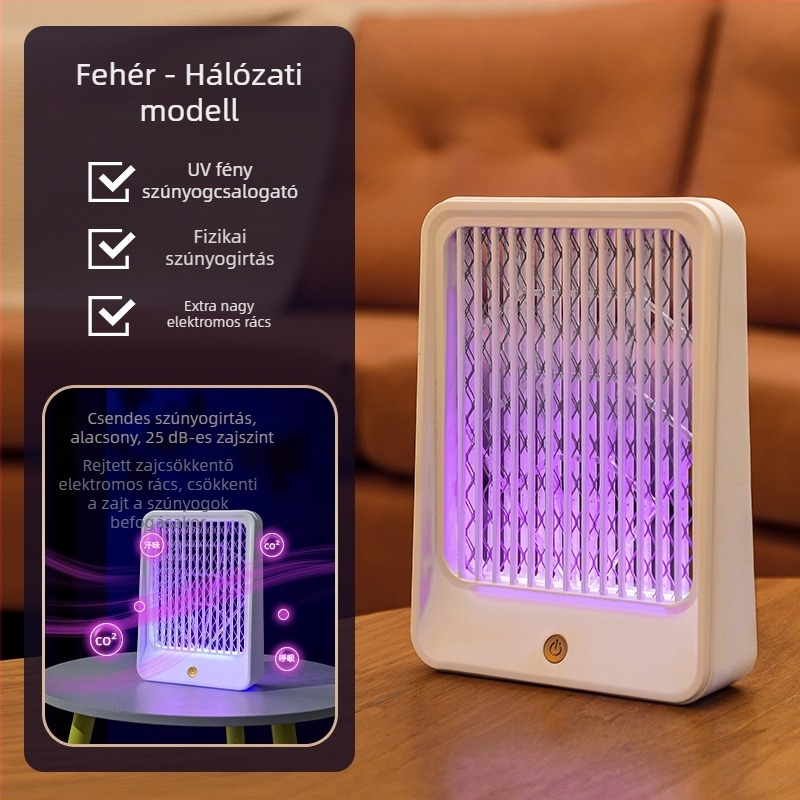 Beépített akkumulátoros elektromos szúnyogirtó lámpa, hordozható szúnyog- és légyirtó, otthoni és kereskedelmi használatra (31–40 m²)