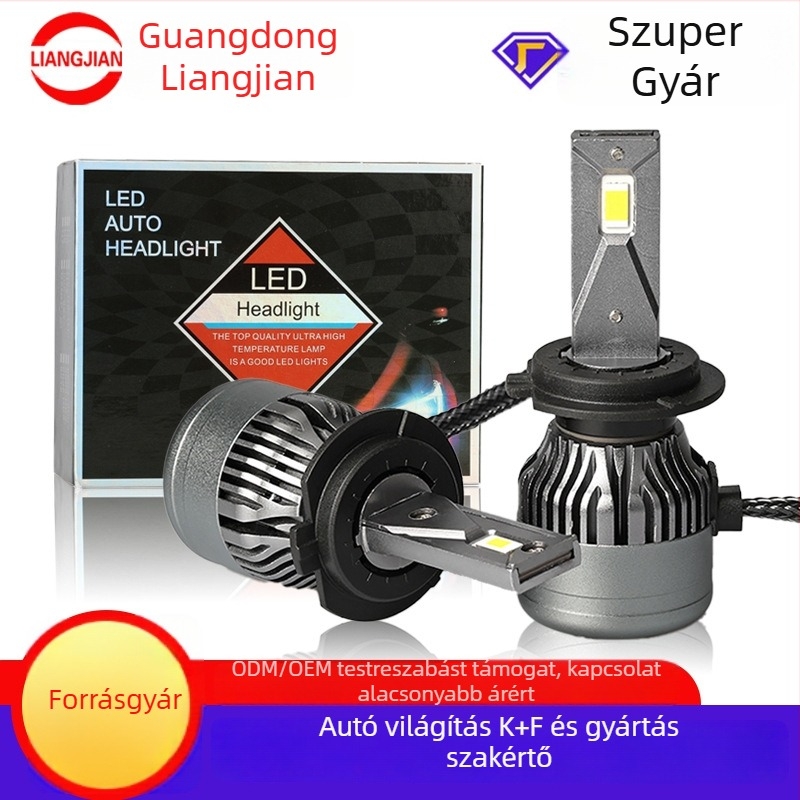 Autó- és motorkerékpár LED fényszórók integrált távol- és közelfénnyel és ködfénnyel (IP68, 12000 lm, 56 W, 12.24 V)