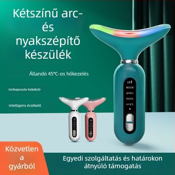 Nyak szépségkészülék rezgő masszázzsal, fotonikus szépséggel és mikroárammal – bőrmegújítás, USB töltés, otthoni használat