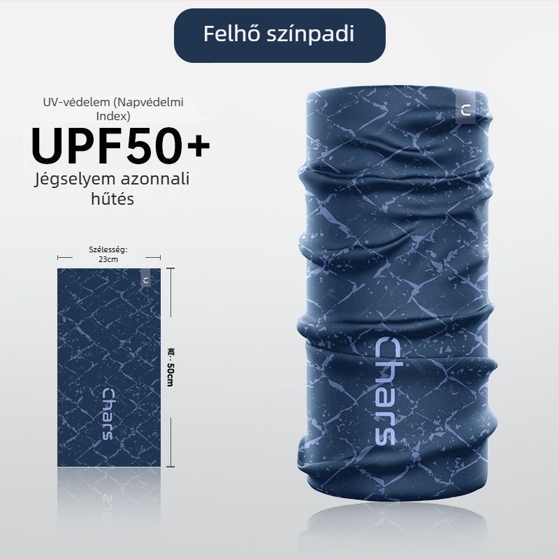 Napszúra elleni maszk nőknek – jégselyem anyagú fejkendő, csíkos mintázat, lezser stílus, kültéri használat, sport sapkák/fejkendők