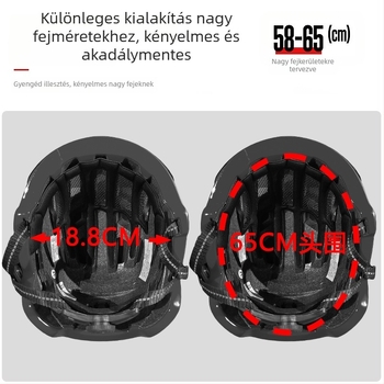 MOON kerékpáros sisak beépített szemüveggel – uniszex, felnőtt, PC EPS, nyomtatott logó