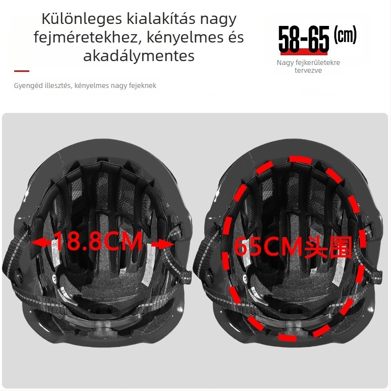 MOON kerékpáros sisak beépített szemüveggel – uniszex, felnőtt, PC EPS, nyomtatott logó