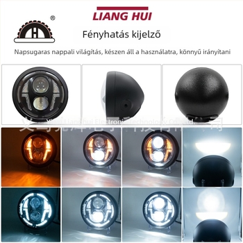 Motorkerékpár fényszóró összeszerelés, alumínium ház, DC 12–80 V, IP67 vízálló, 2500 lm, LED 25 W