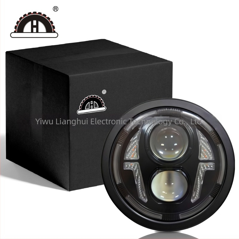 Motorkerékpár fényszóró összeszerelés, alumínium ház, DC 12–80 V, IP67 vízálló, 2500 lm, LED 25 W