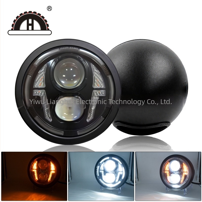 Motorkerékpár fényszóró összeszerelés, alumínium ház, DC 12–80 V, IP67 vízálló, 2500 lm, LED 25 W