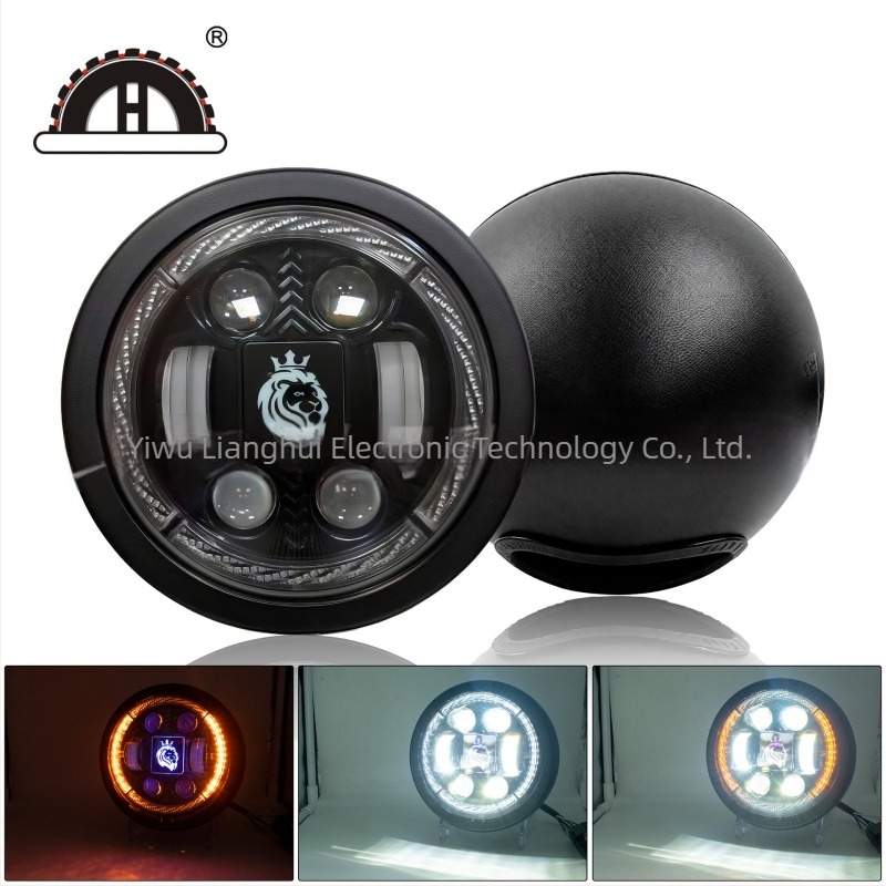 Motorkerékpár fényszóró összeszerelés, alumínium ház, DC 12–80 V, IP67 vízálló, 2500 lm, LED 25 W
