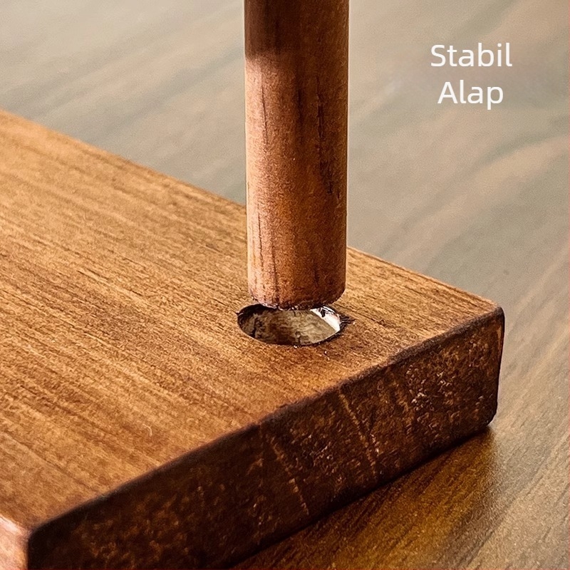 Nyaklánc rendező állvány, tömörfa, asztali kivitel, több horoggal, egy szintű, ékszer kiállítás