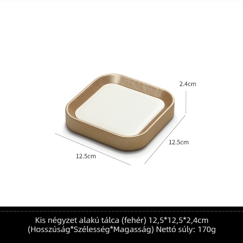 Egy darabos ékszerkijelző tálca, fa alapanyagú, bőr borítással, egy réteg, luxus stílus (Tavasz 2025)