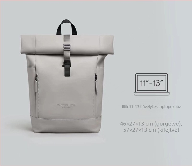 Roll-top vízálló hátizsák nordic stílusban, uniszex, 16 hüvelykes laptophoz, 20–35 liter kapacitás
