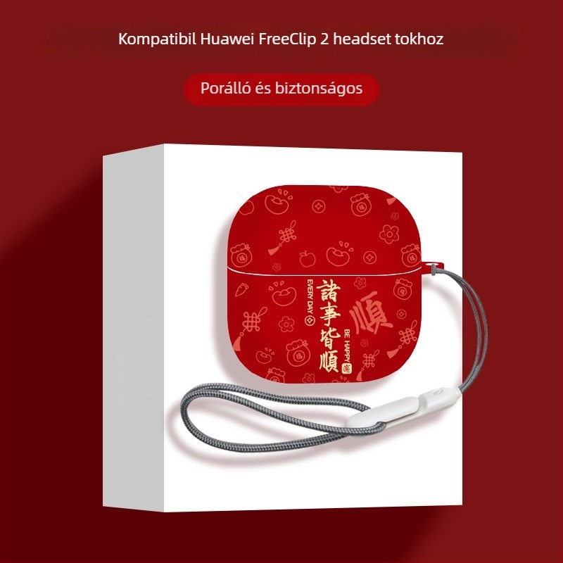 Huawei FreeClip2 fülhallgató védőtok – TPU, kézzel készült, Cartoon stílus, testreszabható