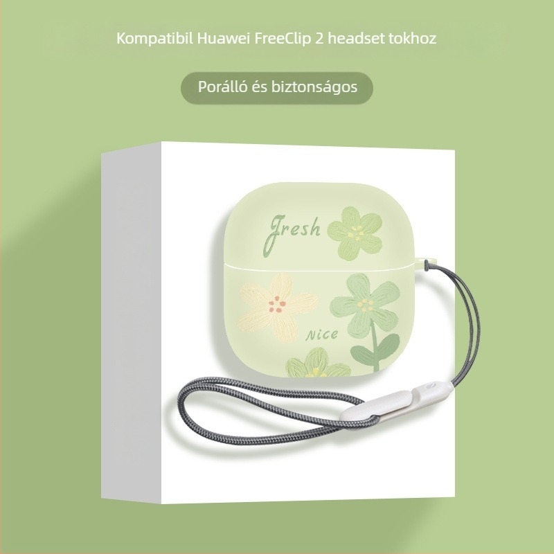 Huawei FreeClip2 fülhallgató védőtok – TPU, kézzel készült, Cartoon stílus, testreszabható