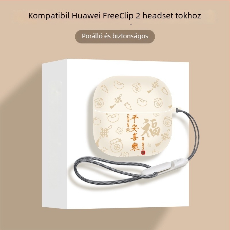 Huawei FreeClip2 fülhallgató védőtok – TPU, kézzel készült, Cartoon stílus, testreszabható