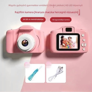 Új, kiváló minőségű gyerekeknek szánt digitális kamera-játék, HD videófelvétellel, többfunkciós – fényképek és videók készítésére.