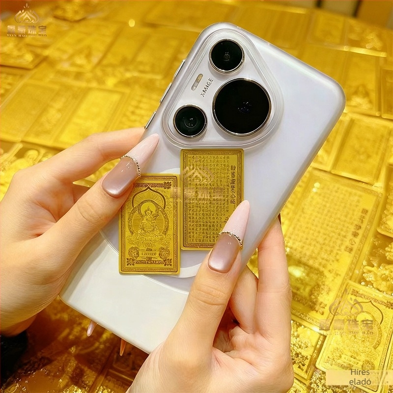 Mobiltelefon matricák 999 aranyból, nyolc védő istenséggel, kínai stílus – Xinhao Jewelry