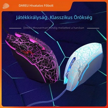Játékos vezetékes optikai egér – 6 DPI-szint, 4000 DPI, 8 gomb, USB, ergonomikus