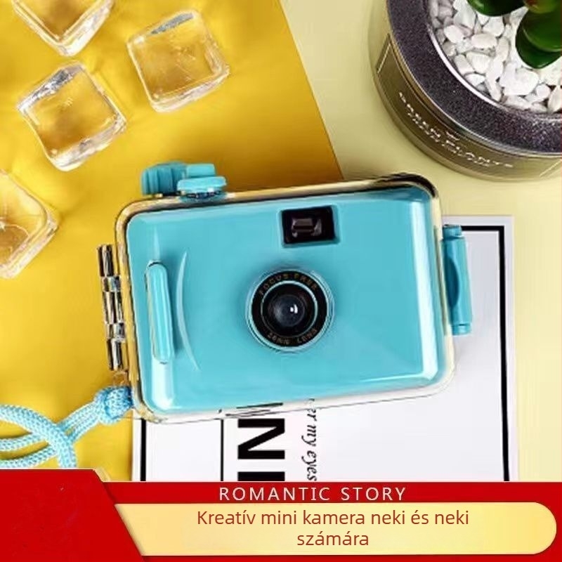 Analóg filmes kamera – nem Polaroid, retro stílus, ajándék Nőnapra