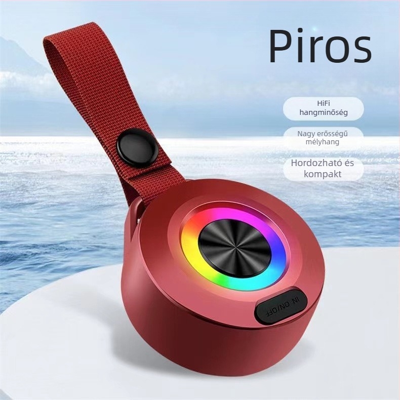 Karaoke Bluetooth hangszóró beépített akkumulátorral, TF/USB lejátszás, bemeneti vezetékes mikrofon, LED hangulatfények