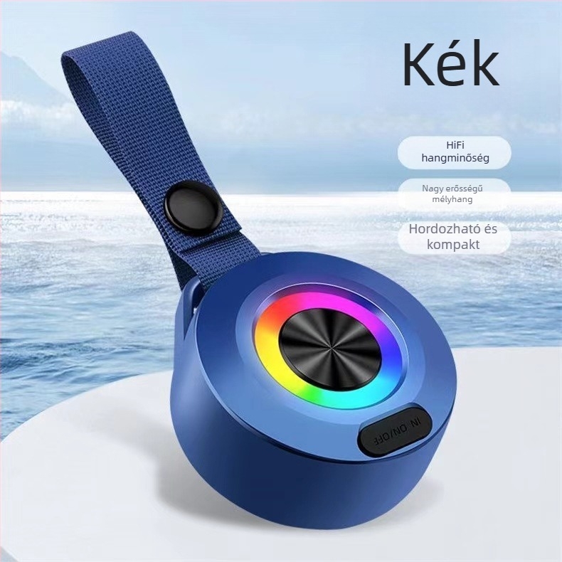 Karaoke Bluetooth hangszóró beépített akkumulátorral, TF/USB lejátszás, bemeneti vezetékes mikrofon, LED hangulatfények