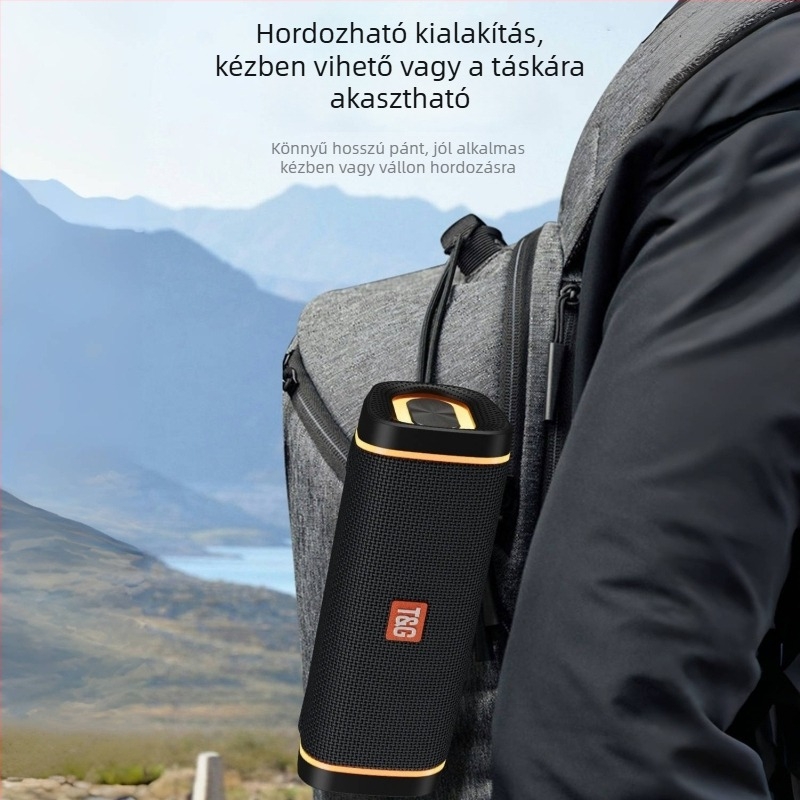 Kültéri vezeték nélküli Bluetooth hangszóró TF-kártya olvasóval, USB és 3,5 mm bemenettel, IPX7, 30W, BT 5.3