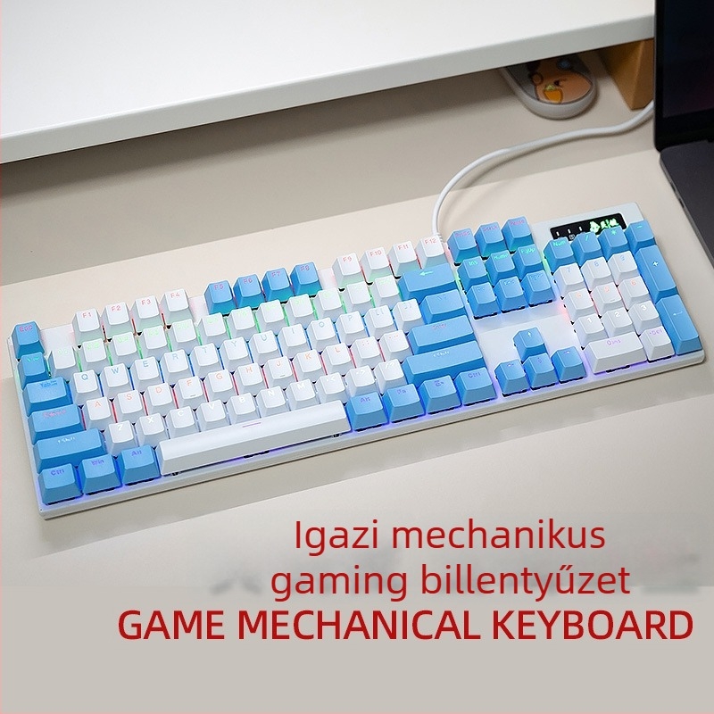 Spirit key mechanikus billentyűzet, kábeles, 87/104 billentyű, kevert háttérvilágítás, ABS ház