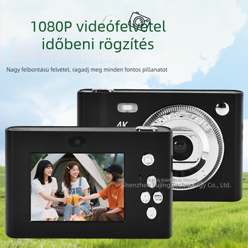 Szelfi CCD digitális kamera kettős kamerával, 1/1.7'' CCD szenzor, 24 MP, 8x optikai zoom, 2,3'' LCD