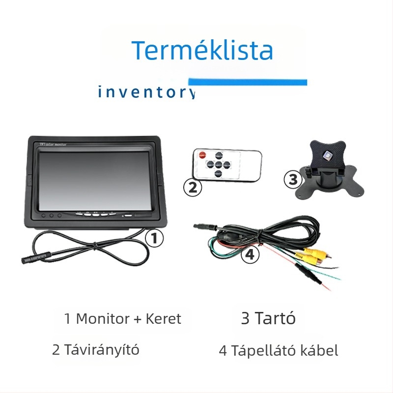 Autó LCD kijelző 701 – NP-kompatibilis, asztali típusú kijelző, felbontás 480x272 / 800x480