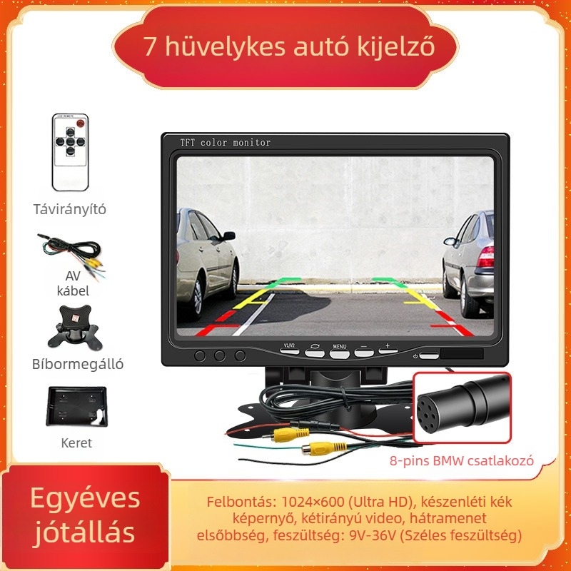 Autó LCD kijelző 701 – NP-kompatibilis, asztali típusú kijelző, felbontás 480x272 / 800x480