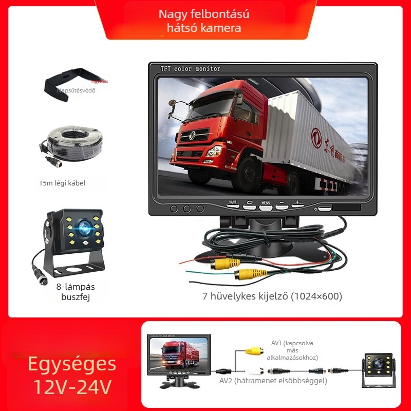 Autó LCD kijelző 701 – NP-kompatibilis, asztali típusú kijelző, felbontás 480x272 / 800x480