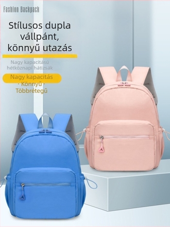 Uniszex utazó- és iskolai hátizsák, könnyű nylonból, kapacitás alatt 20 L, 14 hüvelykes laptophoz, légpárnás vállpánt rendszer