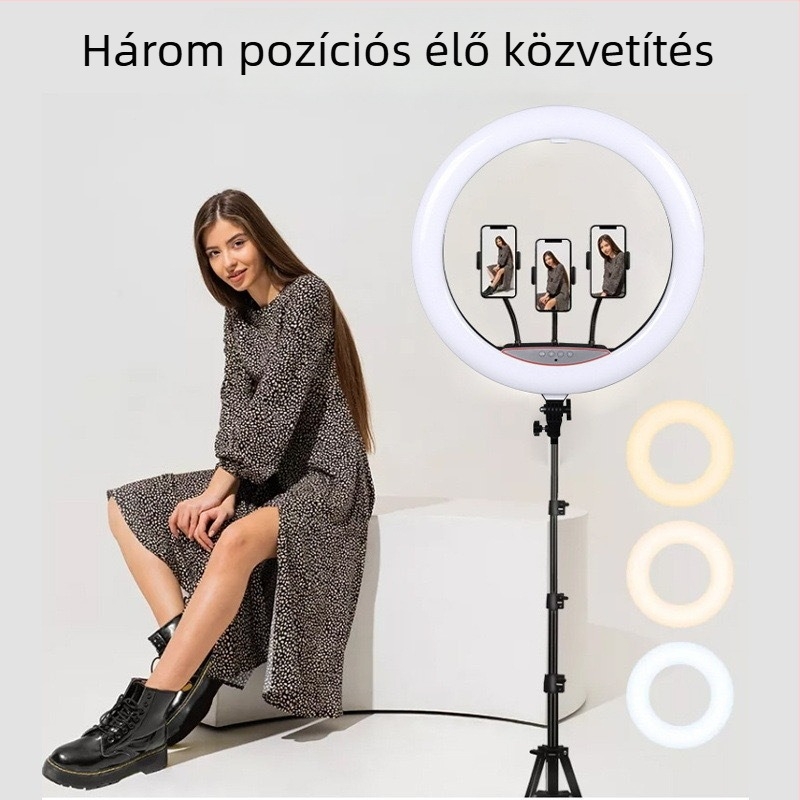 LED körlámpa élő közvetítéshez — töltőfény, modell LJJ, teljesítés ≤10W, 5V, testreszabható: Igen