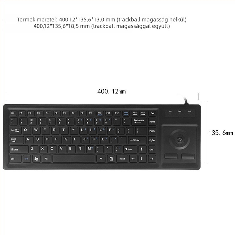 DX-87B ipari trackball billentyűzet és egér készlet