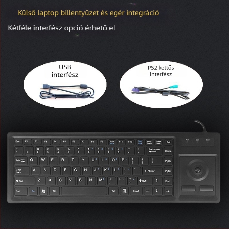 DX-87B ipari trackball billentyűzet és egér készlet