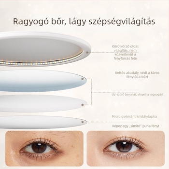 D Fill Light – belső térben élő közvetítésre és szelfire, 20W, három színhőmérséklet, modell Easy Broadcast Moonlight Lamp
