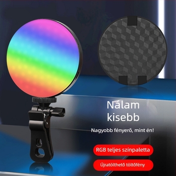 LED selfie világítás kettős színhőmérséklettel – hordozható fotózáshoz, videózáshoz és konferenciákhoz — 10W alatt, modell GZ-669