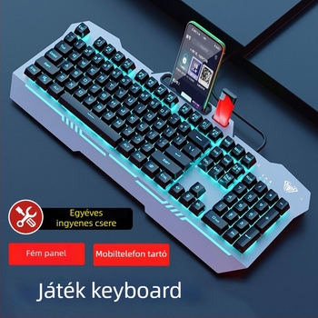 Gaming billentyűzet F3010 – kábeles, 104 gombok, Crater Architecture, fém ház