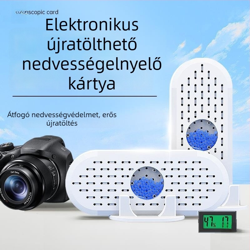 DSLR objektívekhez nedvesség-abszorpciós kártya és fotófelszerelés